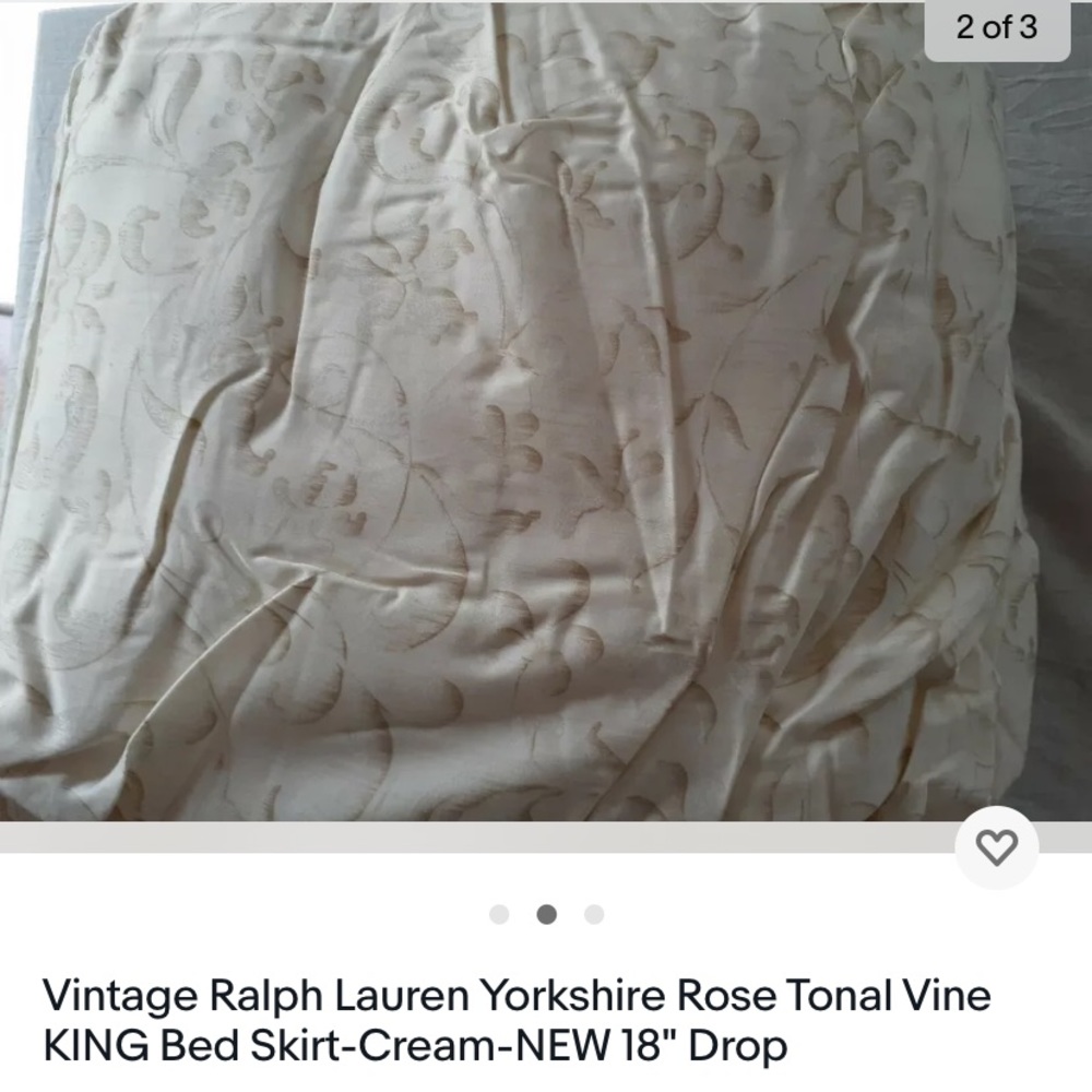 Ralph Lauren Yorkshire rose king  bedskirt new